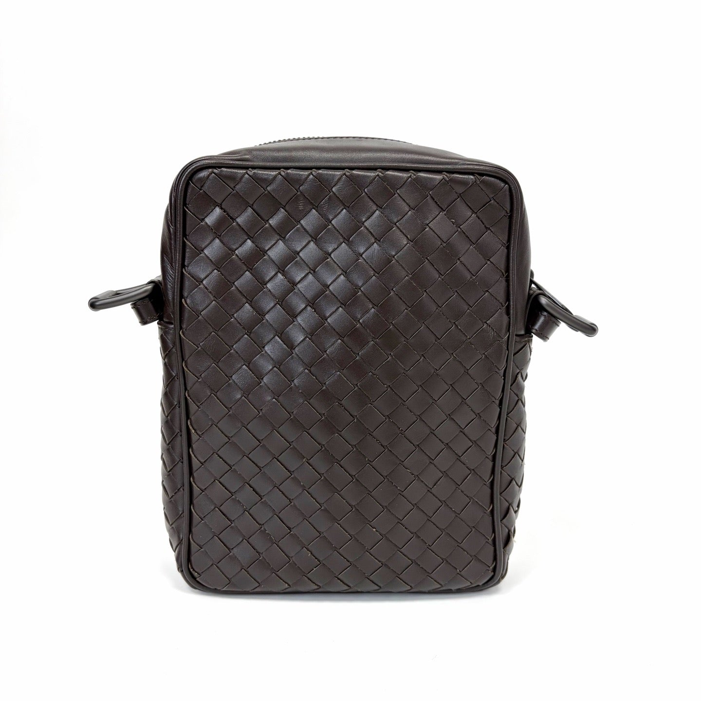 Pre-Owned Bottega Veneta Dark Brown Classic Full‑Weave Camera Bag,   N18468071