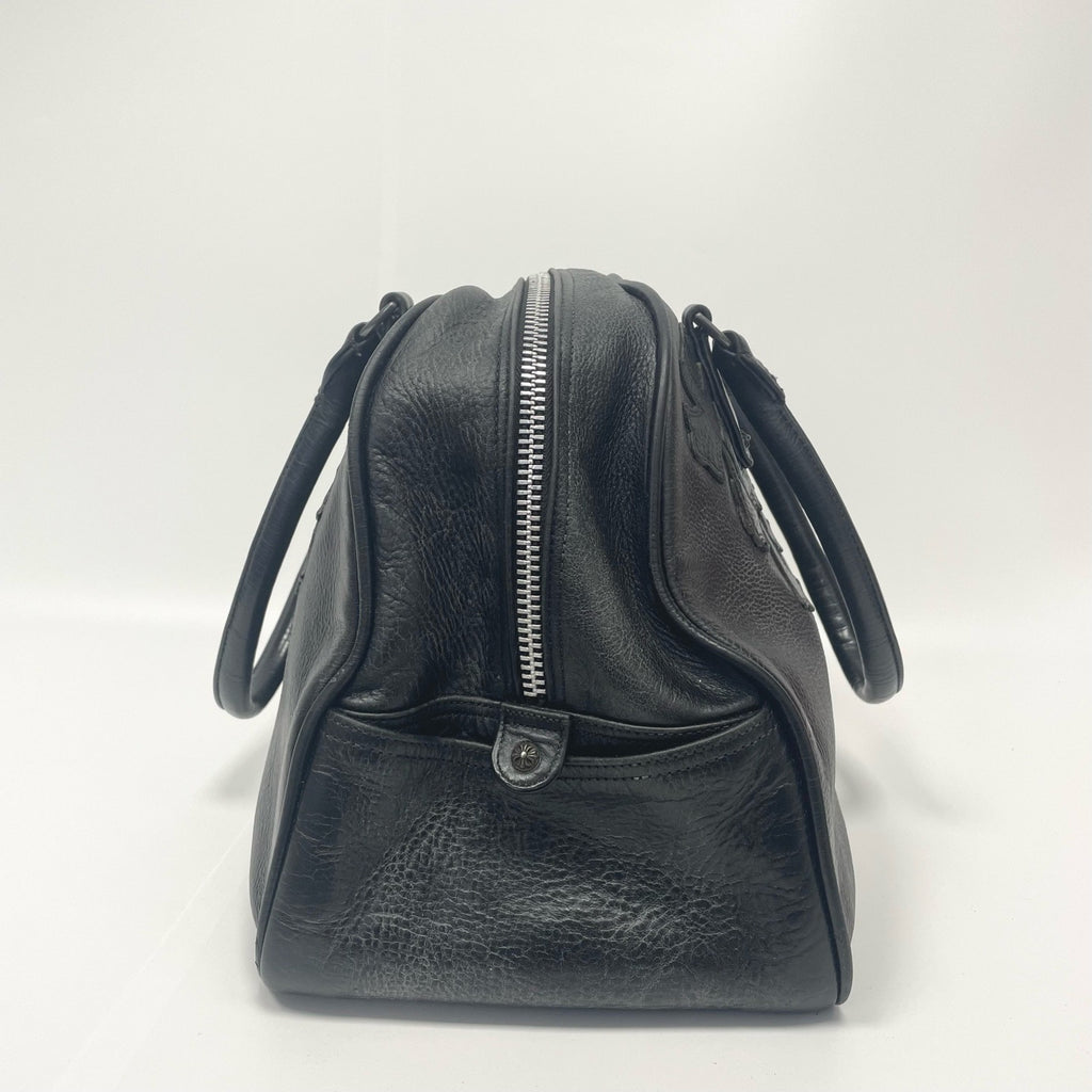 Pre-Owned Chrome Hearts Bowling Bag with 14 Leather Crosses & Over 20 Silver Hardware, Item N218657
