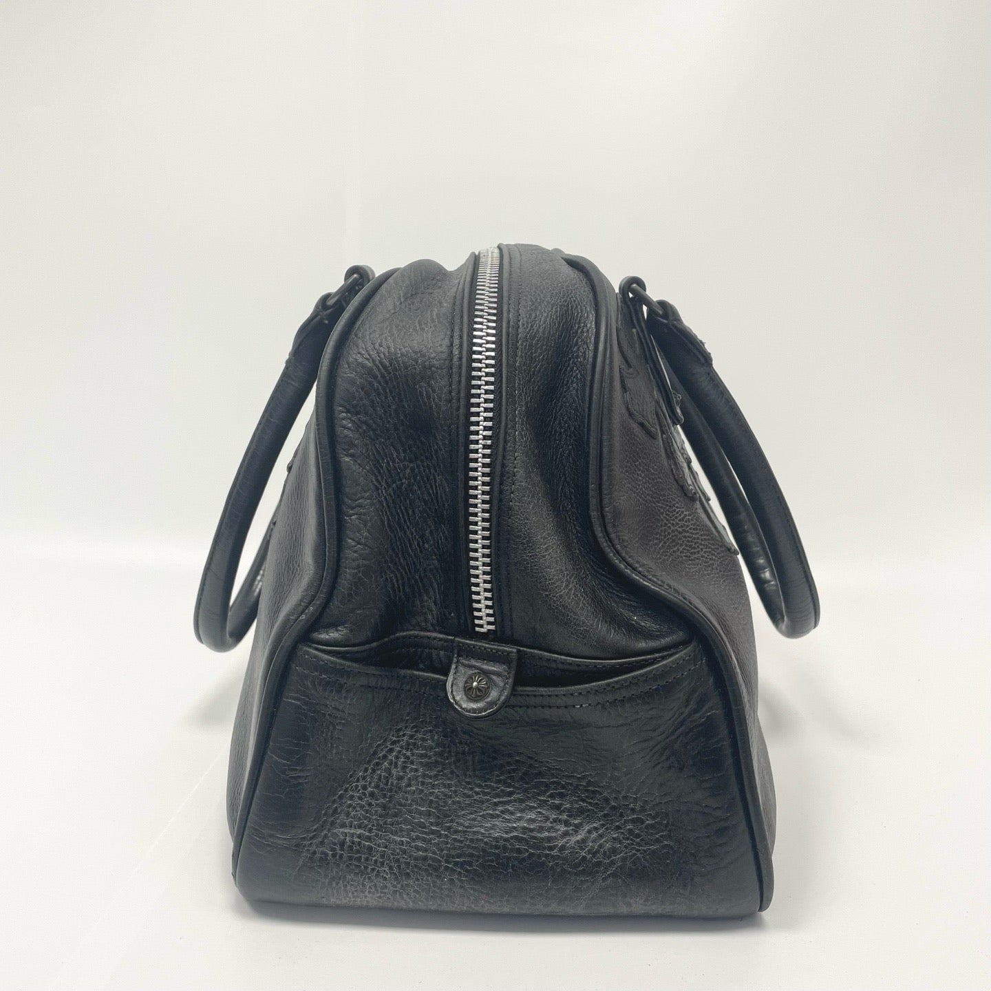 Pre-Owned Chrome Hearts Bowling Bag with 14 Leather Crosses & Over 20 Silver Hardware, Item N218657