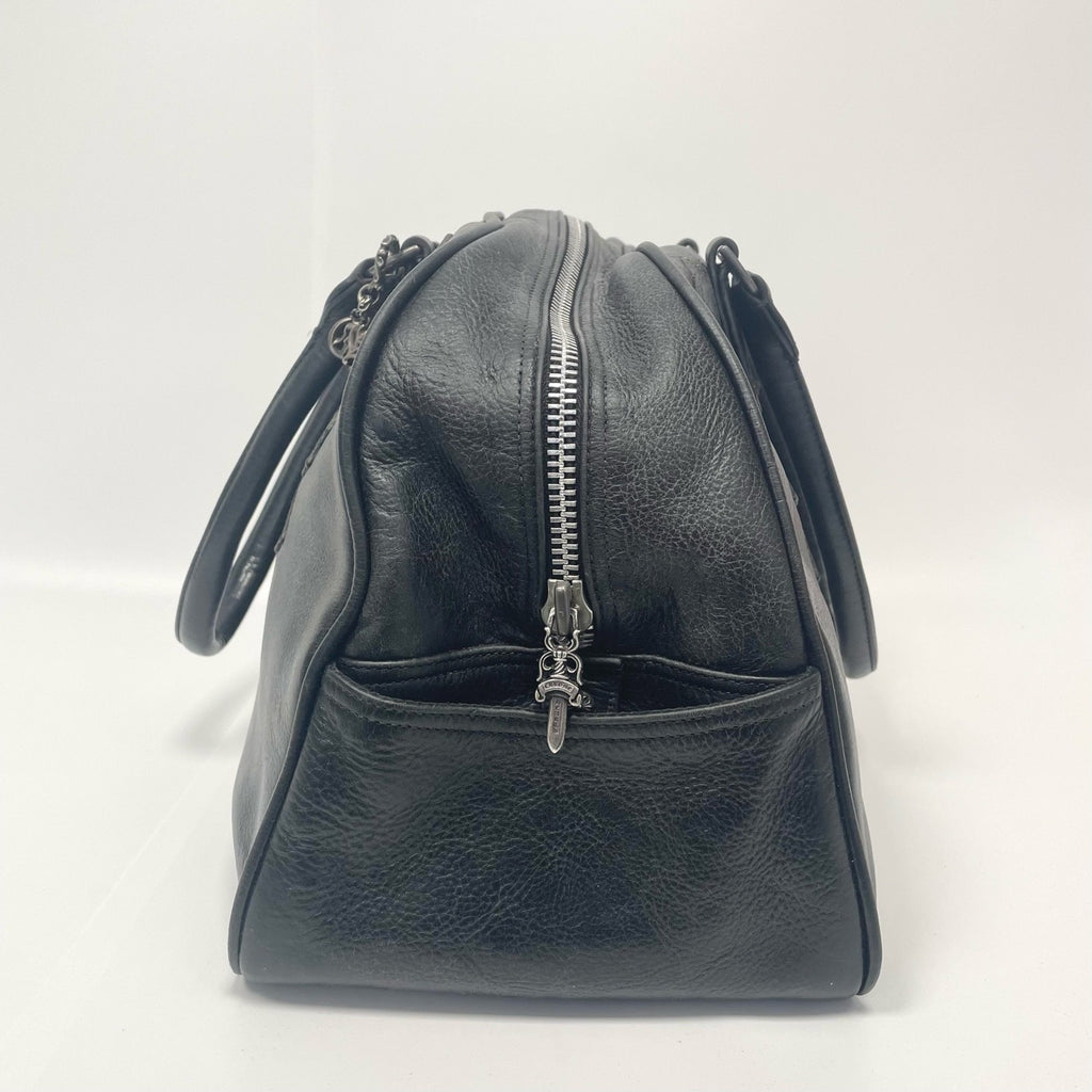 Pre-Owned Chrome Hearts Bowling Bag with 14 Leather Crosses & Over 20 Silver Hardware, Item N218657