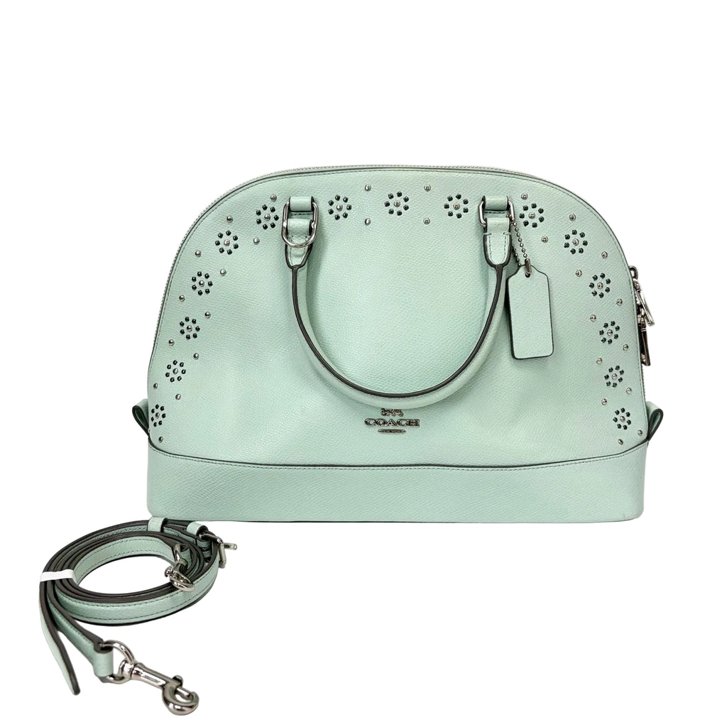 Pre-Owned Coach Blue Lace Shell Bag, Year 2015, Item  N10840086