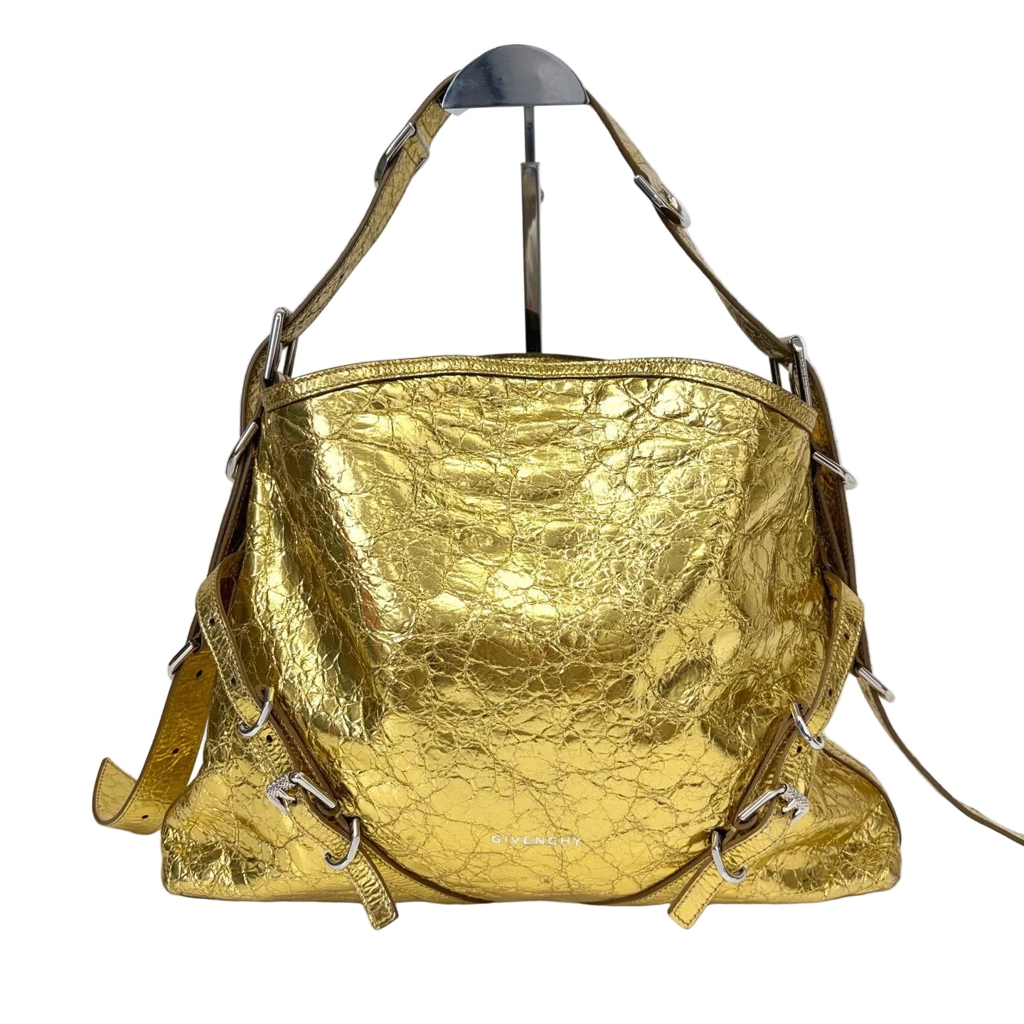 Pre-Owned Givenchy Gold Cracked‑Texture Handbag, Year 2012, Item  N20563991