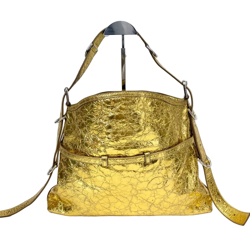 Pre-Owned Givenchy Gold Cracked‑Texture Handbag, Year 2012, Item  N20563991
