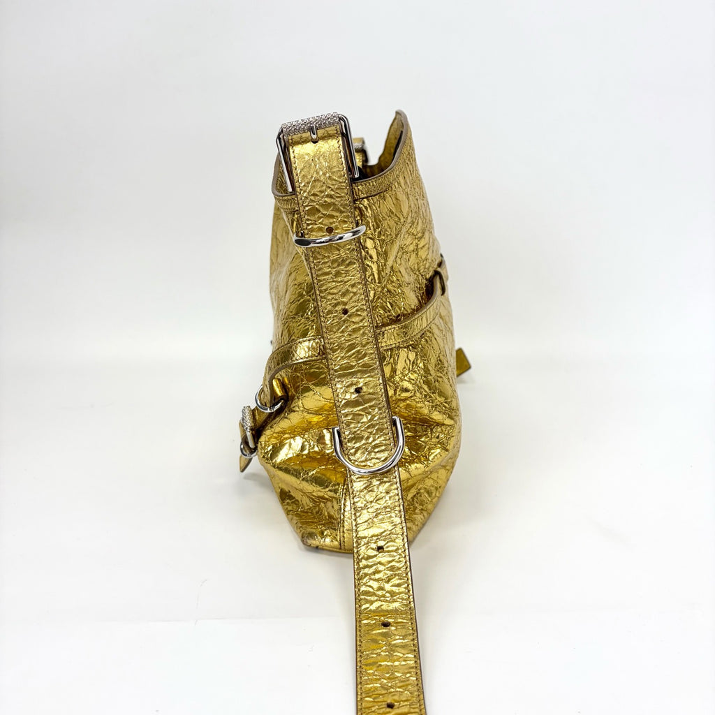 Pre-Owned Givenchy Gold Cracked‑Texture Handbag, Year 2012, Item  N20563991