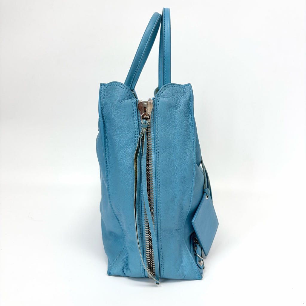 Pre-Owned Balenciaga Blue Fringed Motocross Bag, Item  N20566945