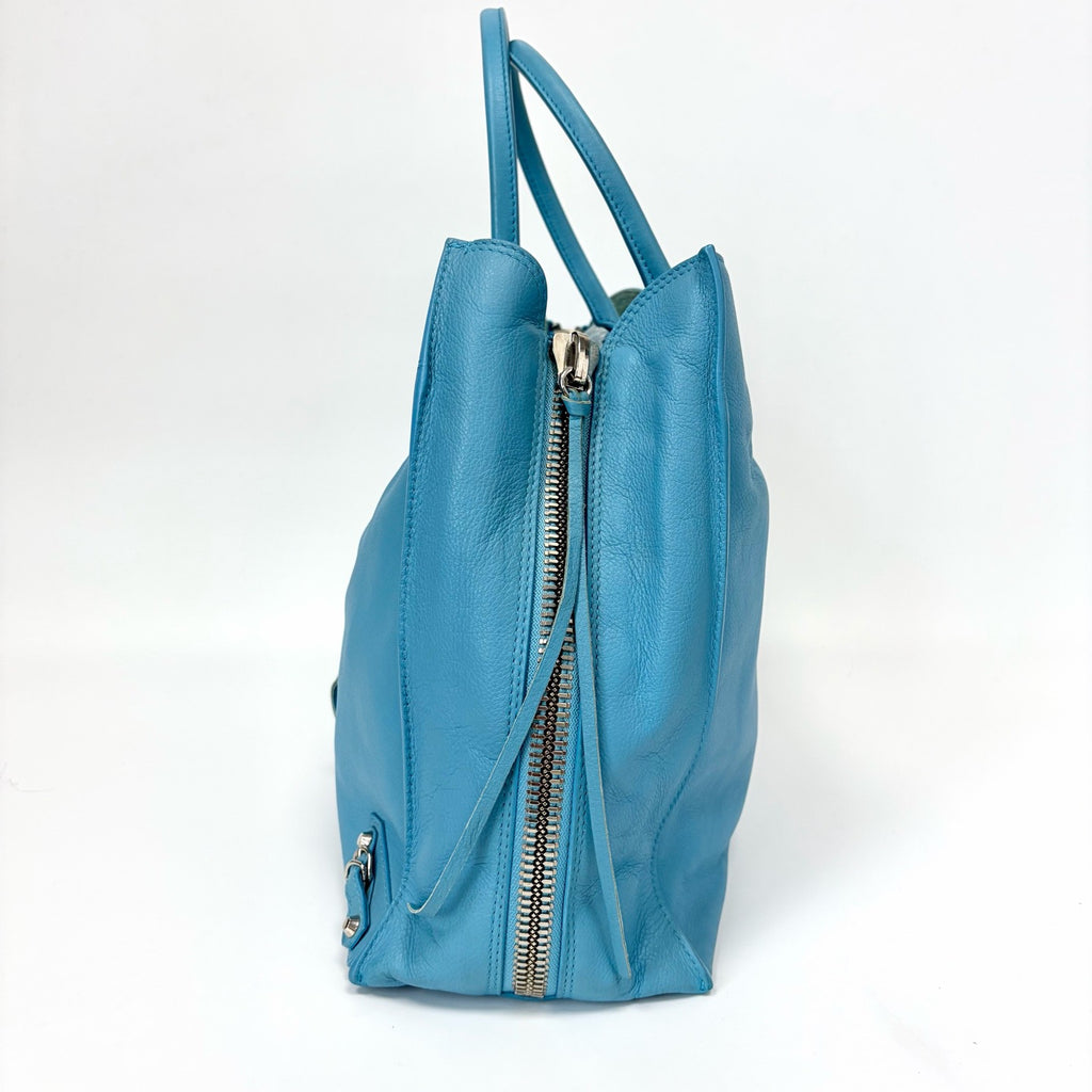 Pre-Owned Balenciaga Blue Fringed Motocross Bag, Item  N20566945