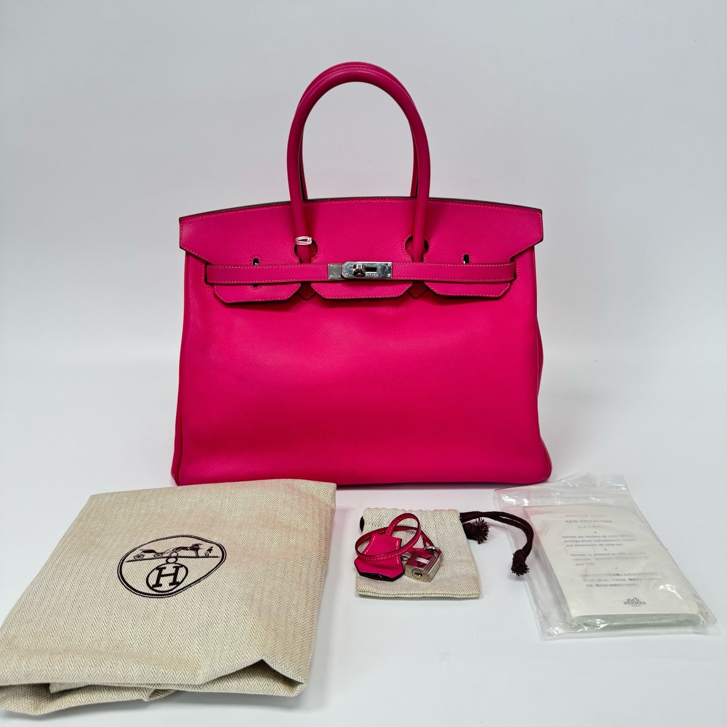Pre-Owned Hermès Birkin 35, Candy Pink Epsom Leather, Silver Hardware, Square Stamp Year2011, Serial N22191166