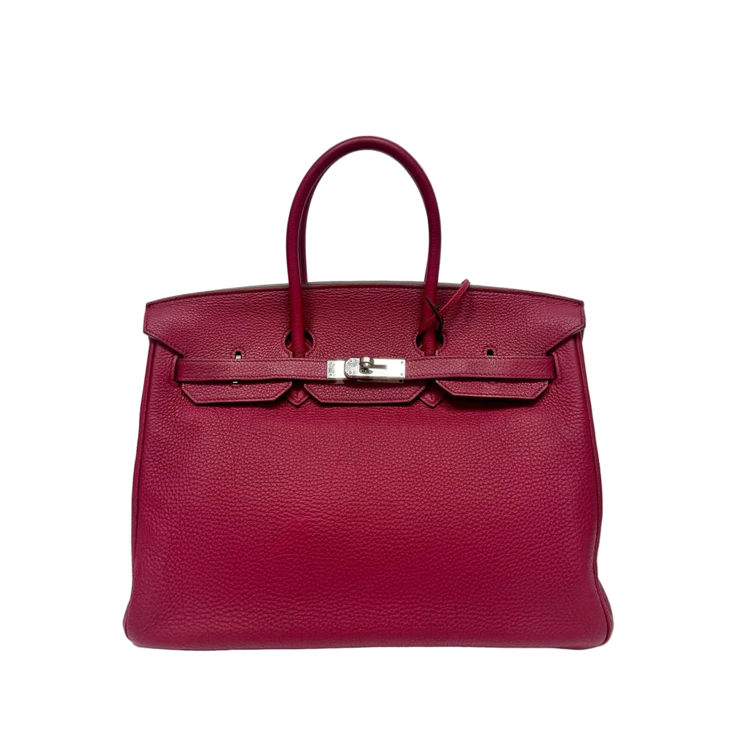 Pre-Owned Hermès Pomegranate Red Togo Leather Birkin 35, Silver Hardware, Square Stamp Year 2012, Serial N22173431