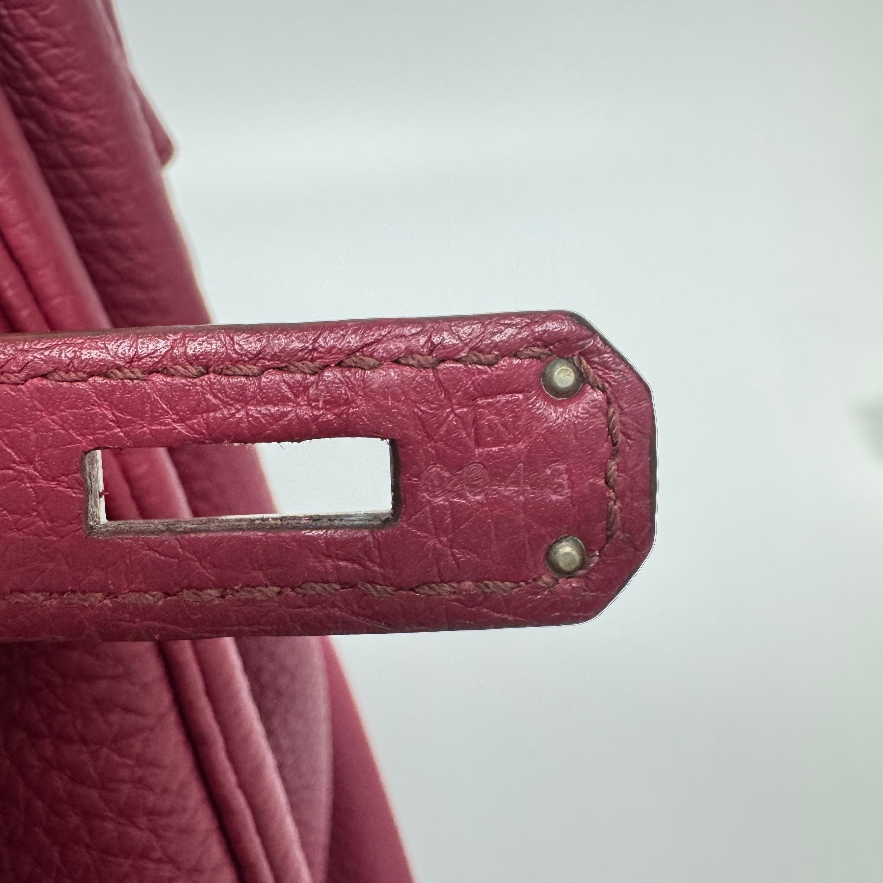 Pre-Owned Hermès Pomegranate Red Togo Leather Birkin 35, Silver Hardware, Square Stamp Year 2012, Serial N22173431