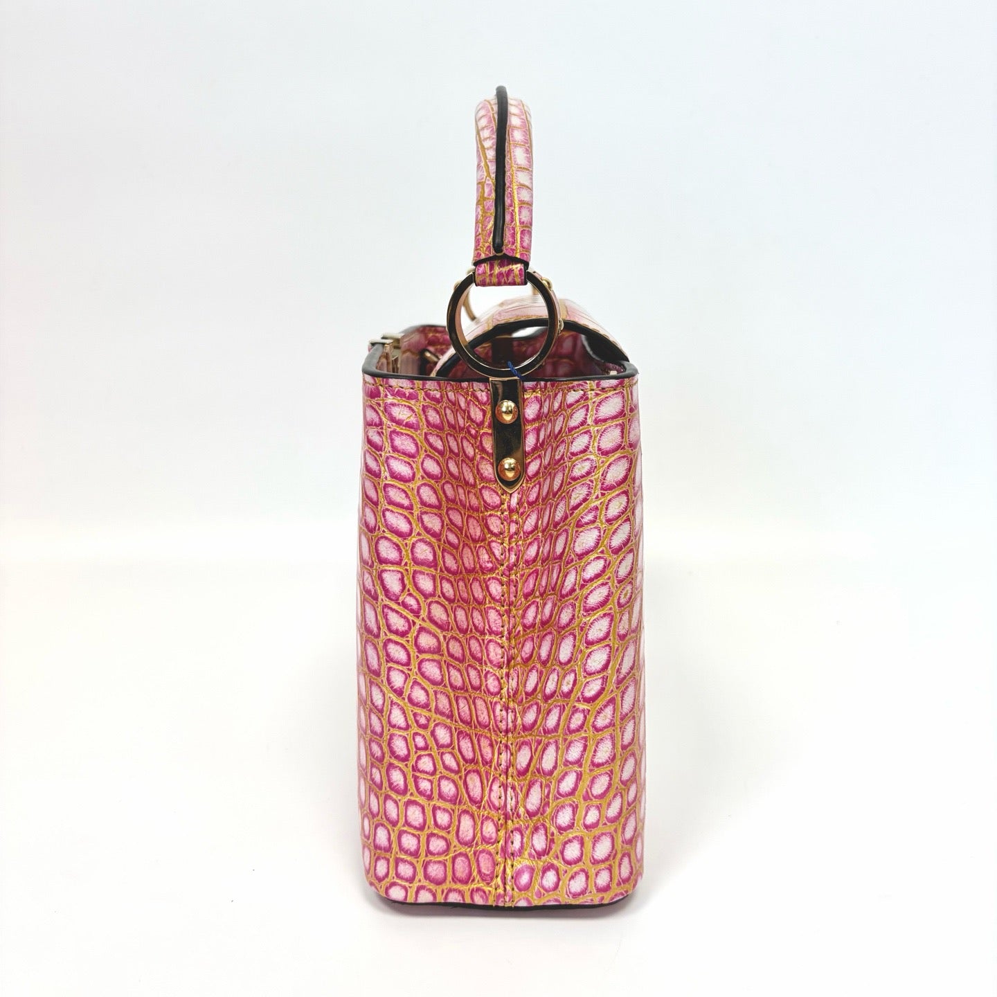 Pre-Owned Louis Vuitton Capucines Medium, Himalaya Pink Toned White Nile Crocodile Leather, Serial N22239703