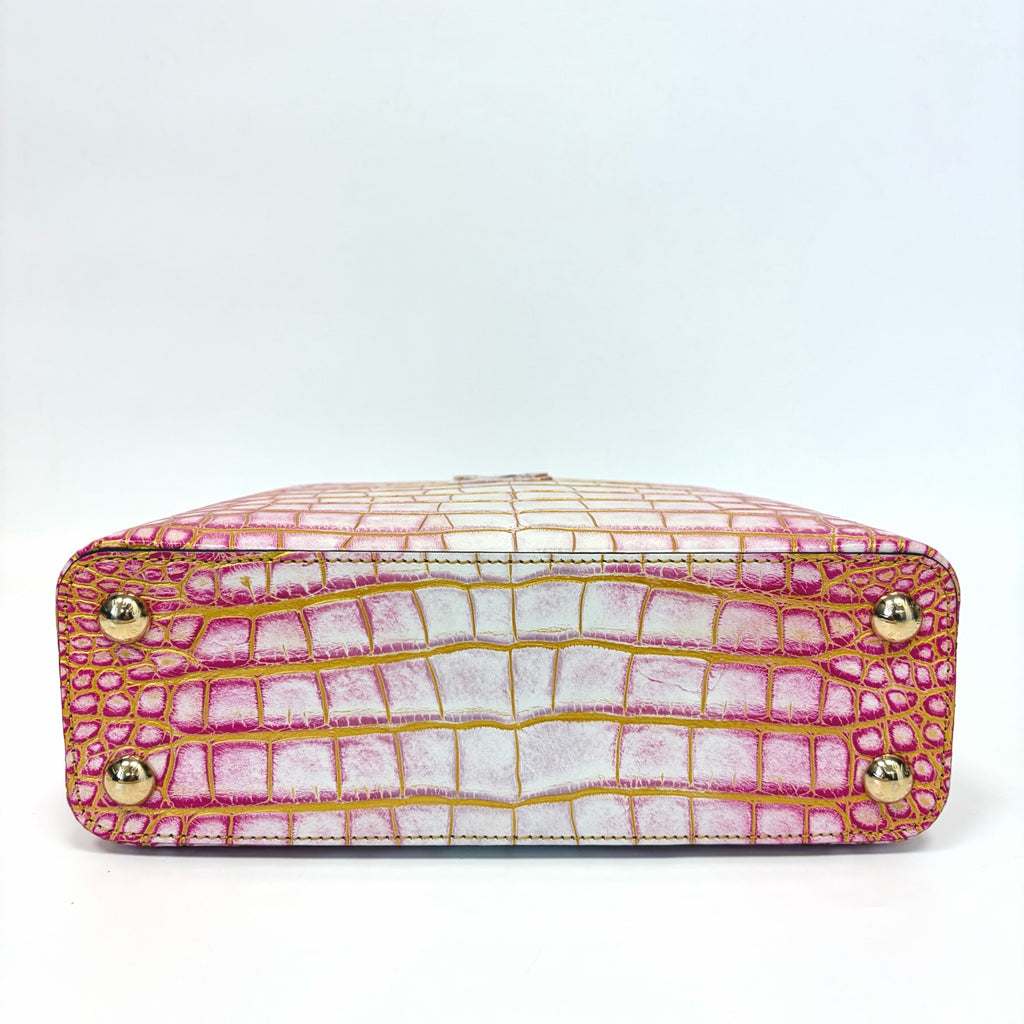 Pre-Owned Louis Vuitton Capucines Medium, Himalaya Pink Toned White Nile Crocodile Leather, Serial N22239703