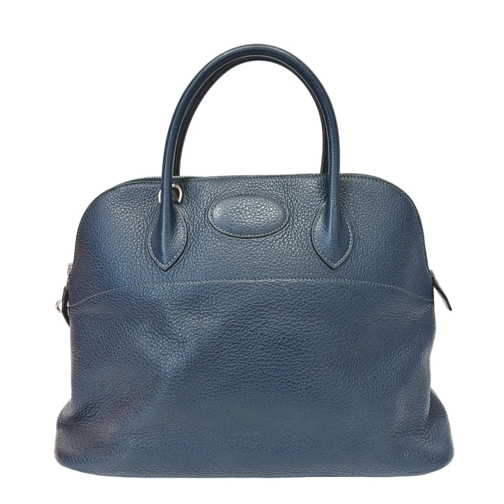 Pre-Owned Hermès Bolide, Blue Nuit Togo Leather, Square StampL  Year 2008, Serial N22171329