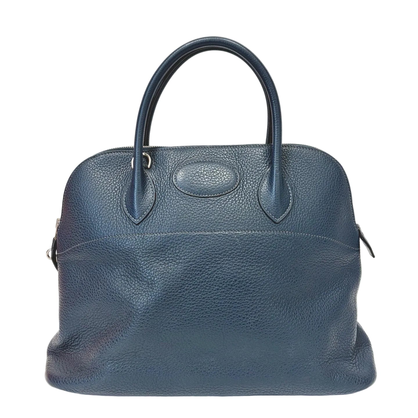 Pre-Owned Hermès Bolide, Blue Nuit Togo Leather, Square StampL  Year 2008, Serial N22171329