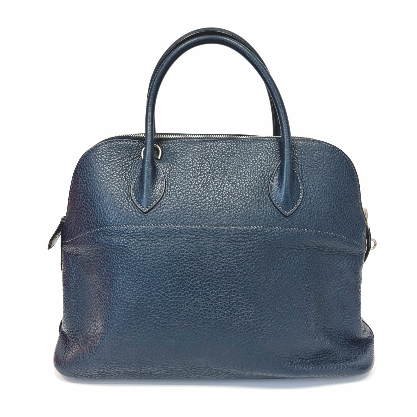 Pre-Owned Hermès Bolide, Blue Nuit Togo Leather, Square StampL  Year 2008, Serial N22171329