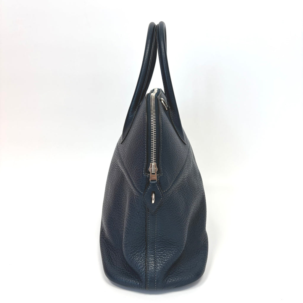Pre-Owned Hermès Bolide, Blue Nuit Togo Leather, Square StampL  Year 2008, Serial N22171329