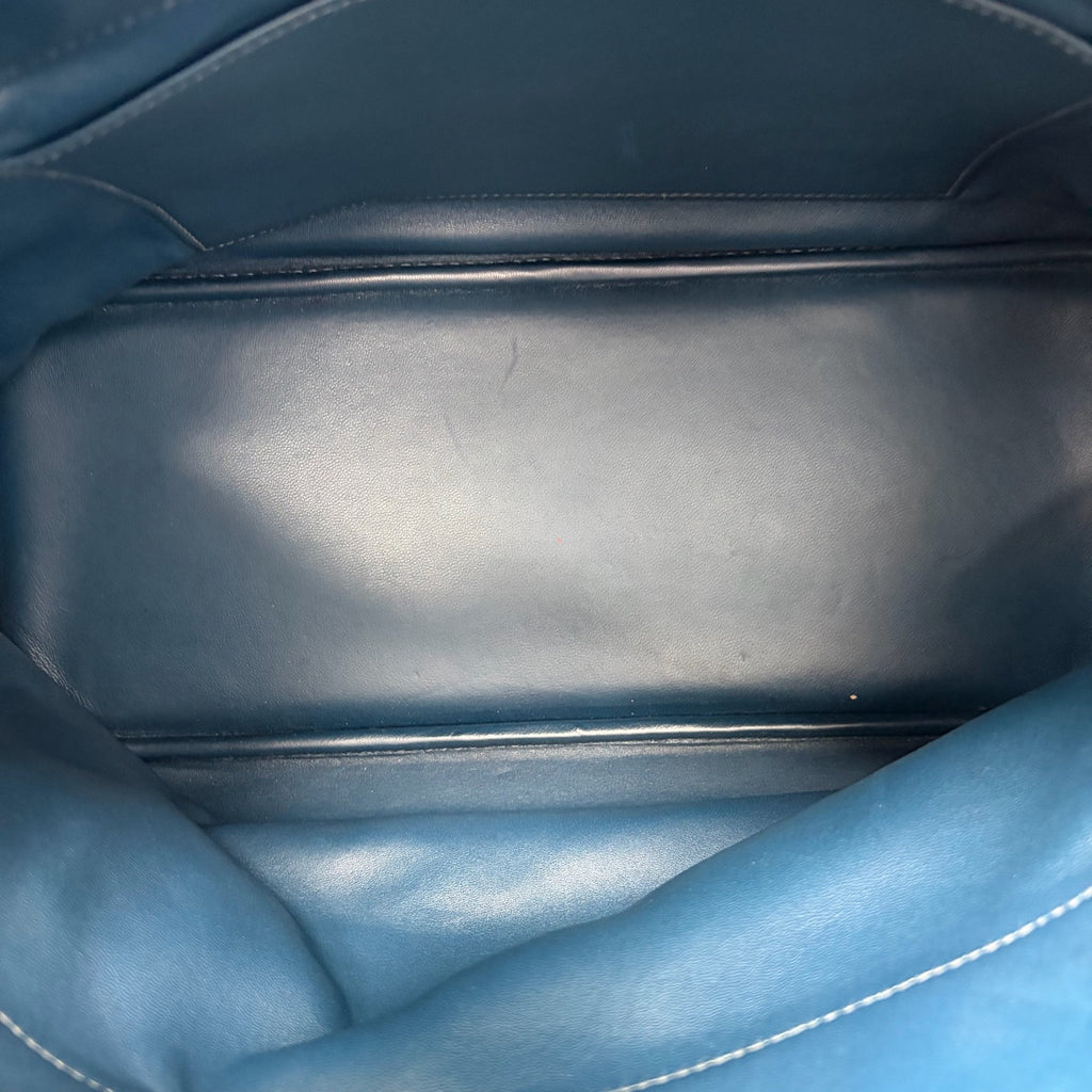 Pre-Owned Hermès Bolide, Blue Nuit Togo Leather, Square StampL  Year 2008, Serial N22171329