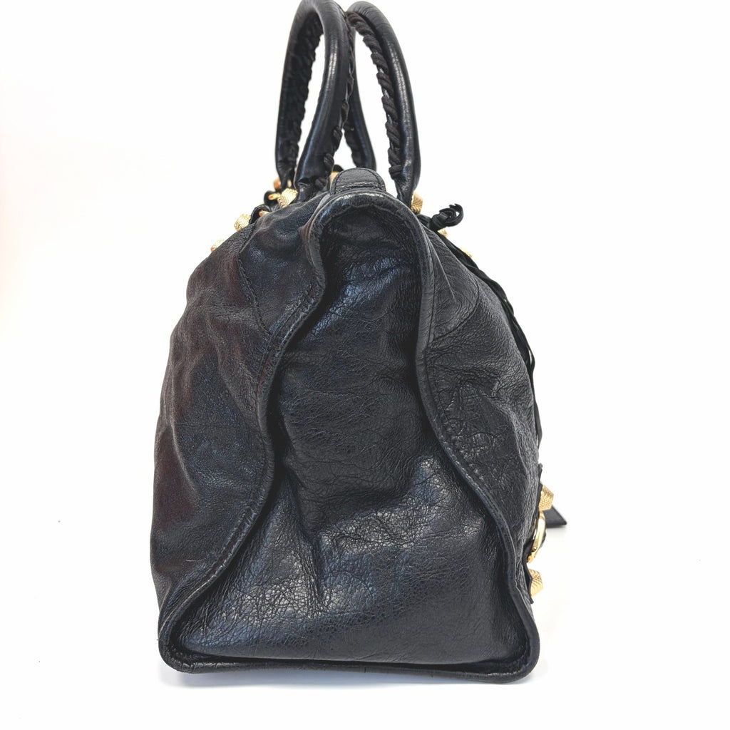 Pre-Owned Balenciaga Classic City Gold Studs Motorcycle Bag, Late 2011, Length 45cm N22238870