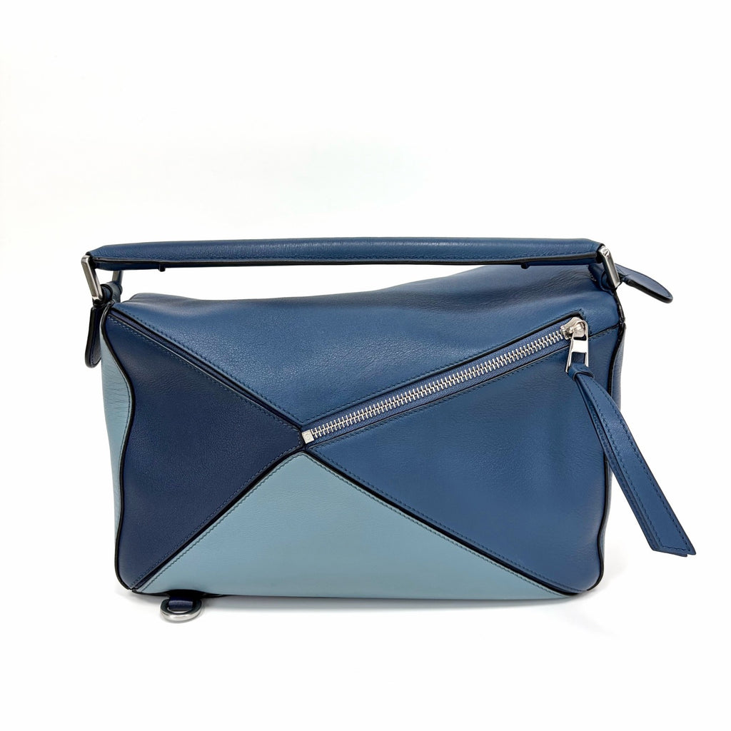 Pre-Owned LOEWE Puzzle Blue Color-block Series Model  N22356854
