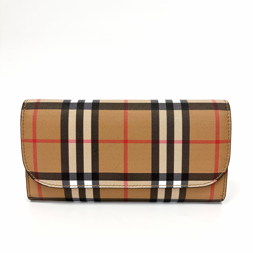 Pre-Owned Burberry Vintage Check Long Flap Wallet Model N22356908