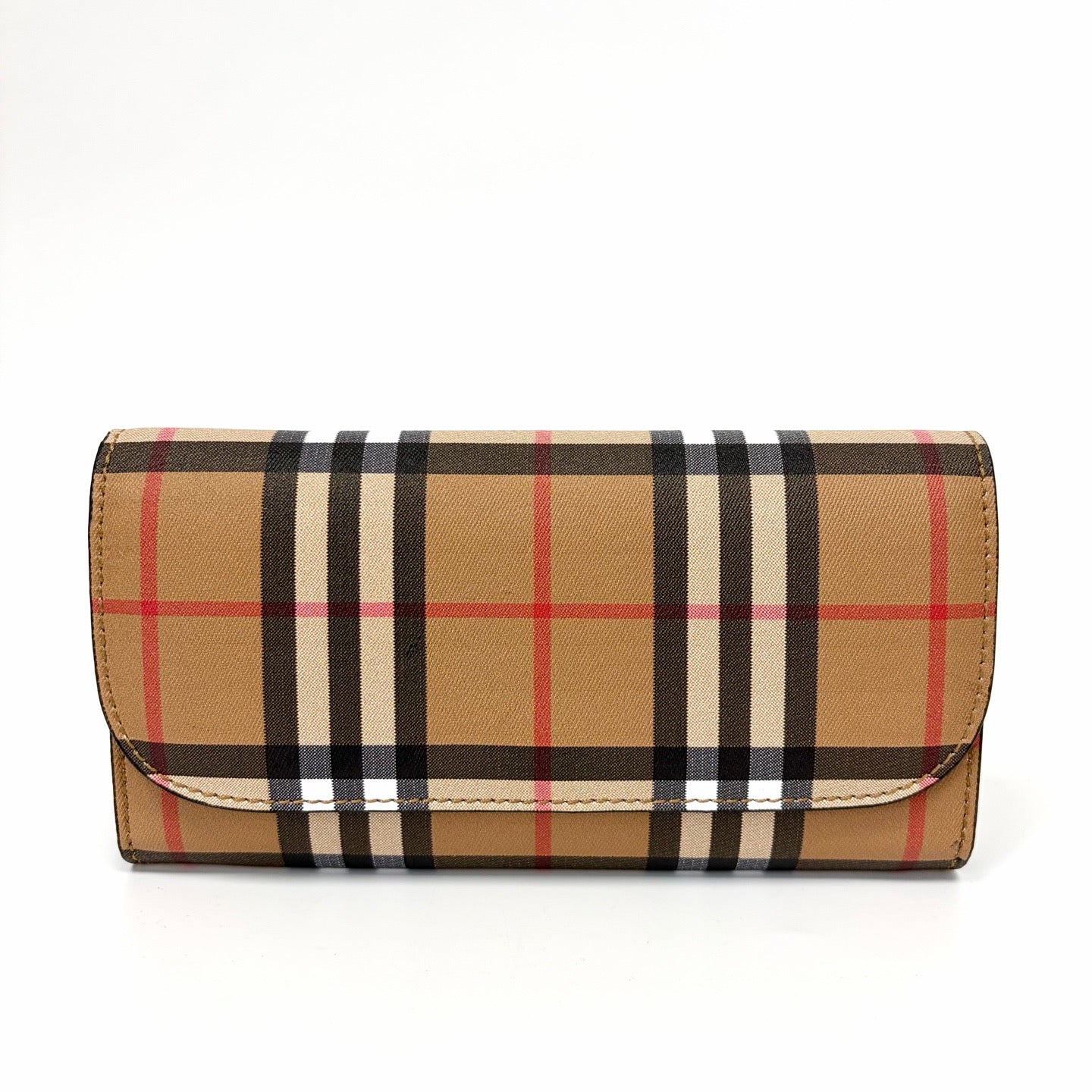 Pre-Owned Burberry Vintage Check Long Flap Wallet Model N22356908