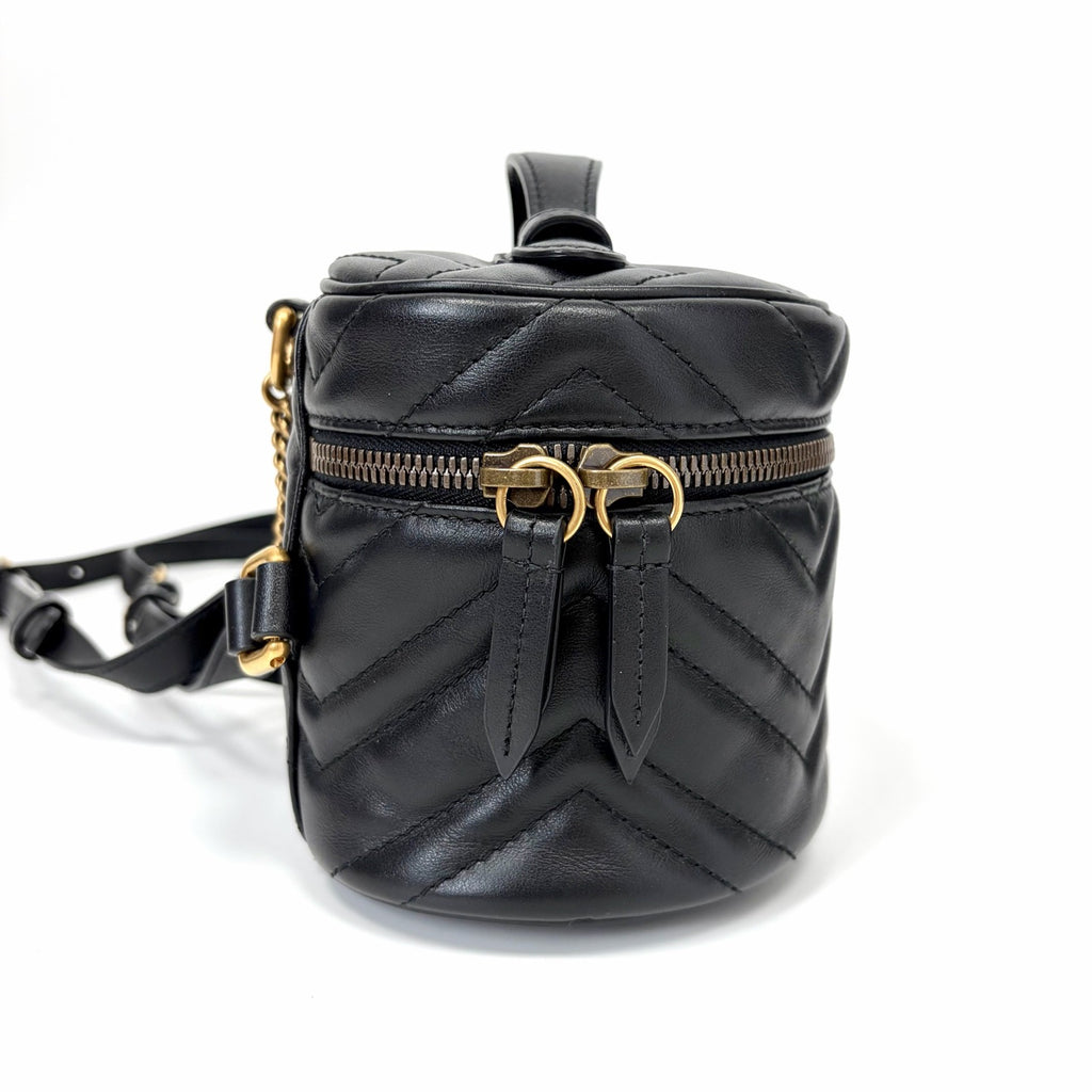Pre-Owned Gucci GG Marmont Mini Matelasse Leather Cosmetic Backpack Year 2019