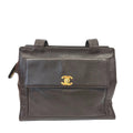 Pre-Owned Chanel Vintage Dark Brown Caviar Leather Document Tote Bag Late 1997 Length 30 N22238690