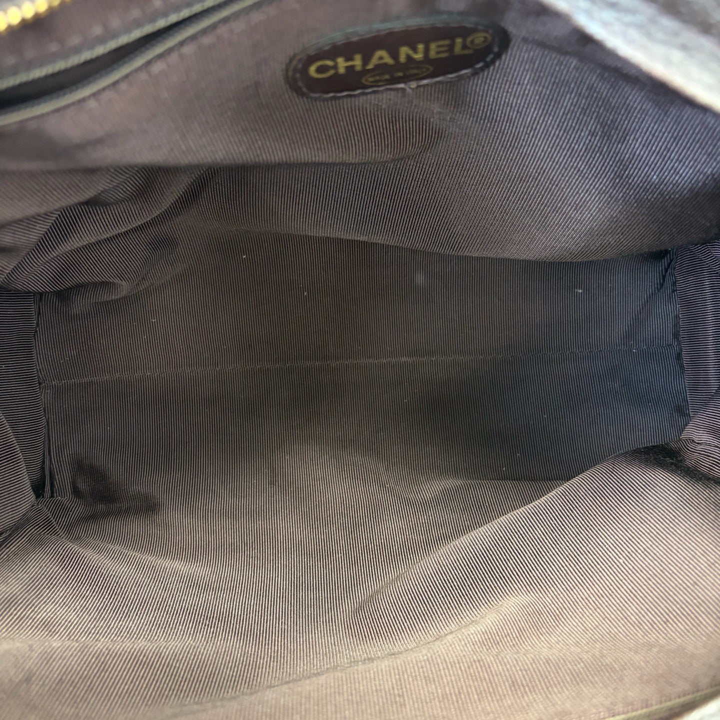 Pre-Owned Chanel Vintage Dark Brown Caviar Leather Document Tote Bag Late 1997 Length 30 N22238690