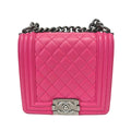Pre-Owned Chanel Rose Red Vertical Leboy Calfskin 19 Series Year 2014 N22171470