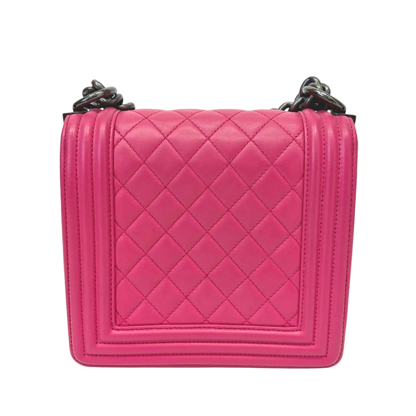 Pre-Owned Chanel Rose Red Vertical Leboy Calfskin 19 Series Year 2014 N22171470
