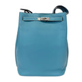 Pre-Owned Hermes So Kelly Blue Jean Togo Leather Silver Hardware P Stamp Late Year 2012 Length 26 N22216167