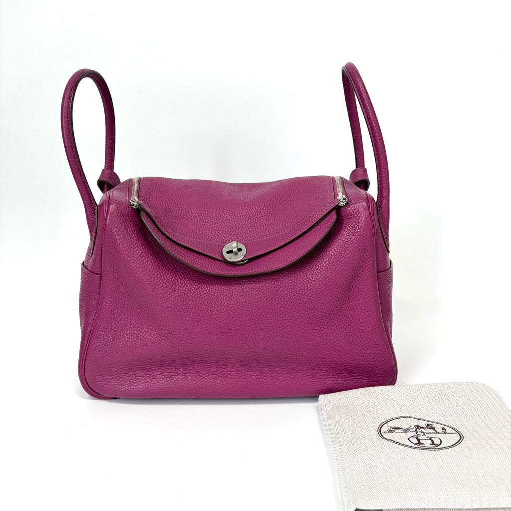Pre-Owned Hermes Lindy34 Rose Purple TC Leather P Stamp Year2012 Base Length 34 N22171554