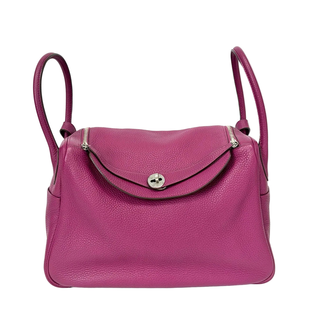 Pre-Owned Hermes Lindy34 Rose Purple TC Leather P Stamp Year2012 Base Length 34 N22171554