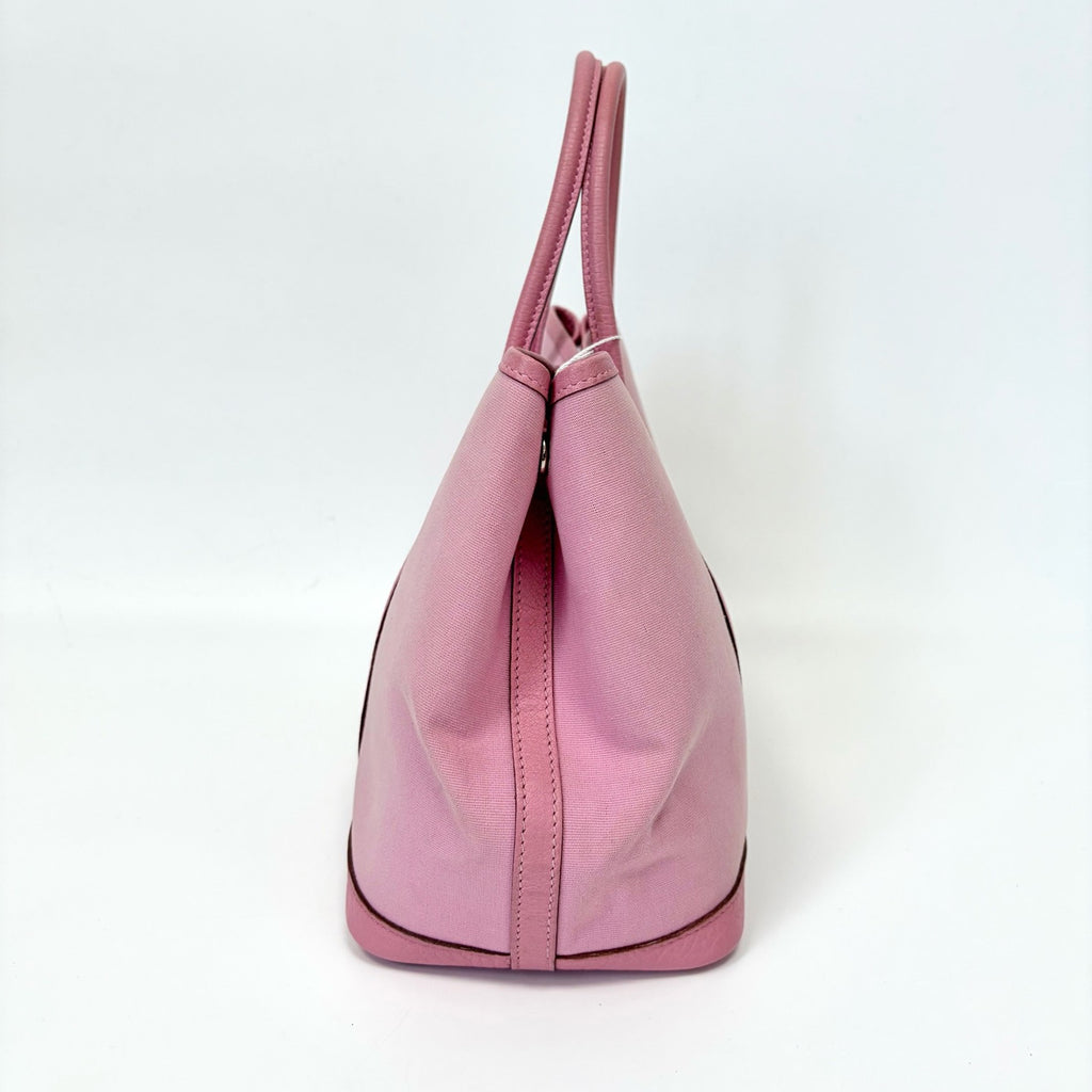 Pre-Owned Hermes Garden Party Canvas Leather Sakura Pink M Stamp Late Year2009 Length 30 N22216062