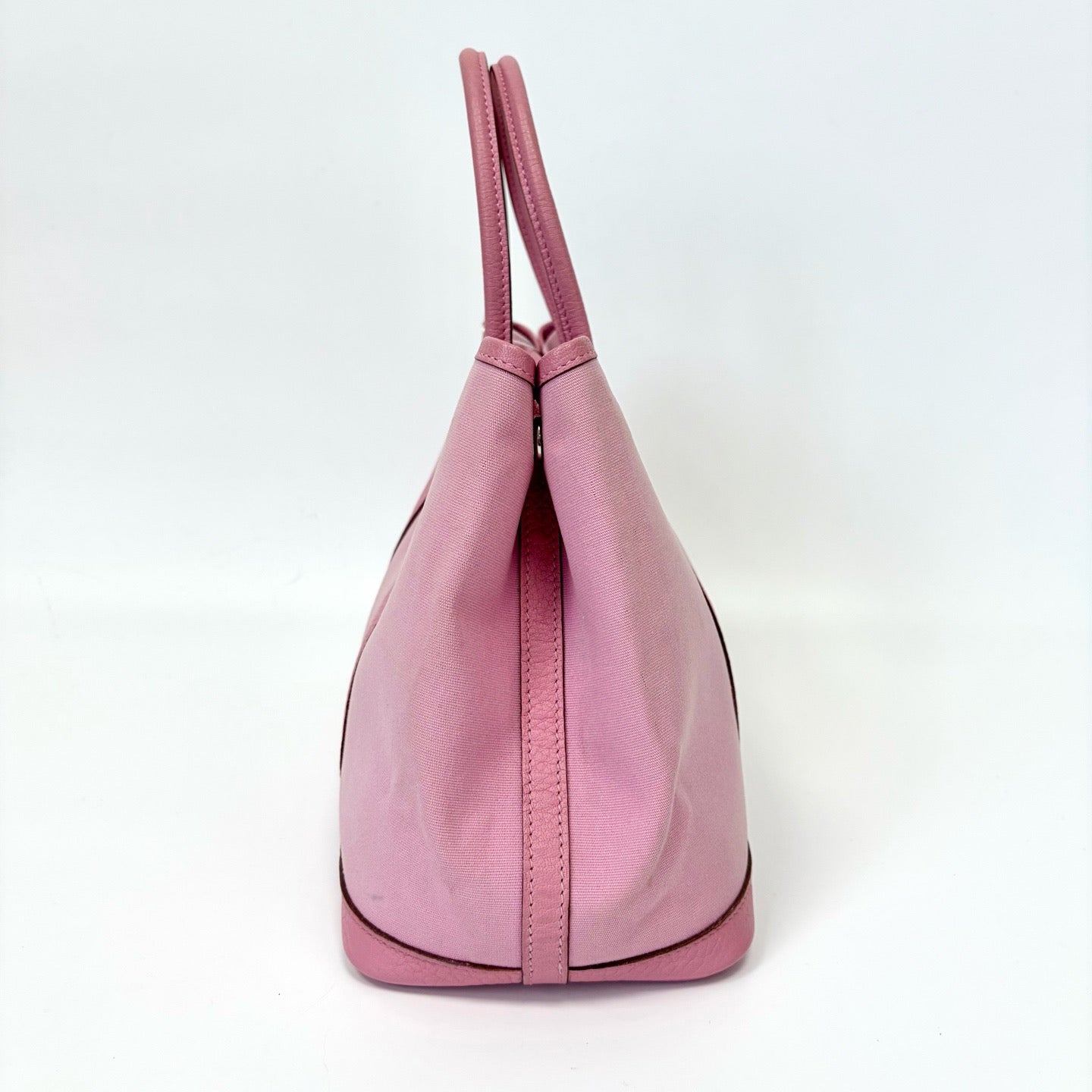 Pre-Owned Hermes Garden Party Canvas Leather Sakura Pink M Stamp Late Year2009 Length 30 N22216062