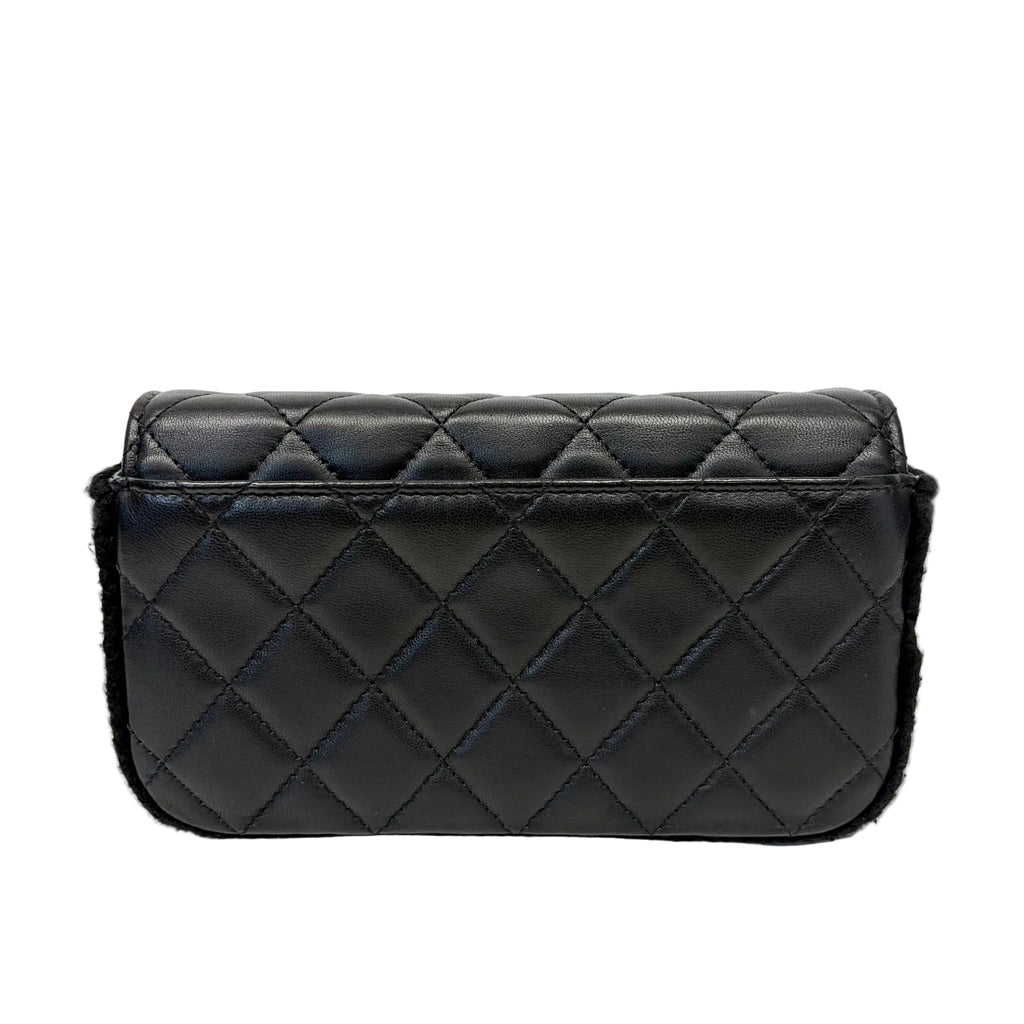 Pre-Owned Chanel Lambskin Splicing WOC Crossbody Bag Late Year2021 Length 16cm N22171901