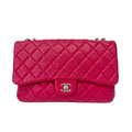 Pre-Owned Chanel CF Organizer Laser 19 Series Rose Pink Lambskin Year2014 Base Length 28 N22171580