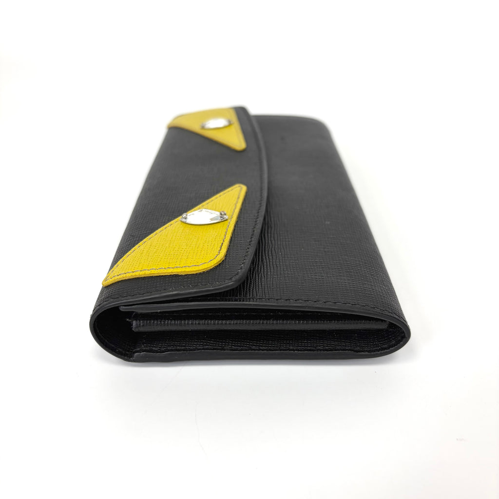 Pre-Owned Fendi Monster Rhinestone Long Wallet Base Length 19 N22104331