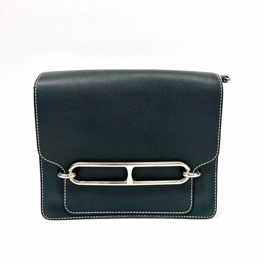 Pre-Owned Hermes Pig Nose Bag Vert Anglais 2Q Silver Hardware Evercolor Leather C Stamp Year2018 Base Length 23 N22170369