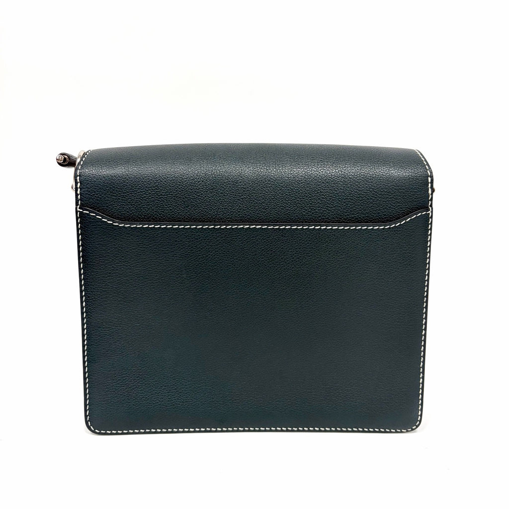 Pre-Owned Hermes Pig Nose Bag Vert Anglais 2Q Silver Hardware Evercolor Leather C Stamp Year2018 Base Length 23 N22170369
