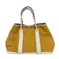 Pre-Owned Hermes Garden Party Ginger Yellow & White Silver Hardware Late Year2013 Length 36 N22167422