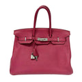 Pre-Owned Hermes Togo Leather BK35 Red Silver Hardware O Stamp Year2011 N22167490