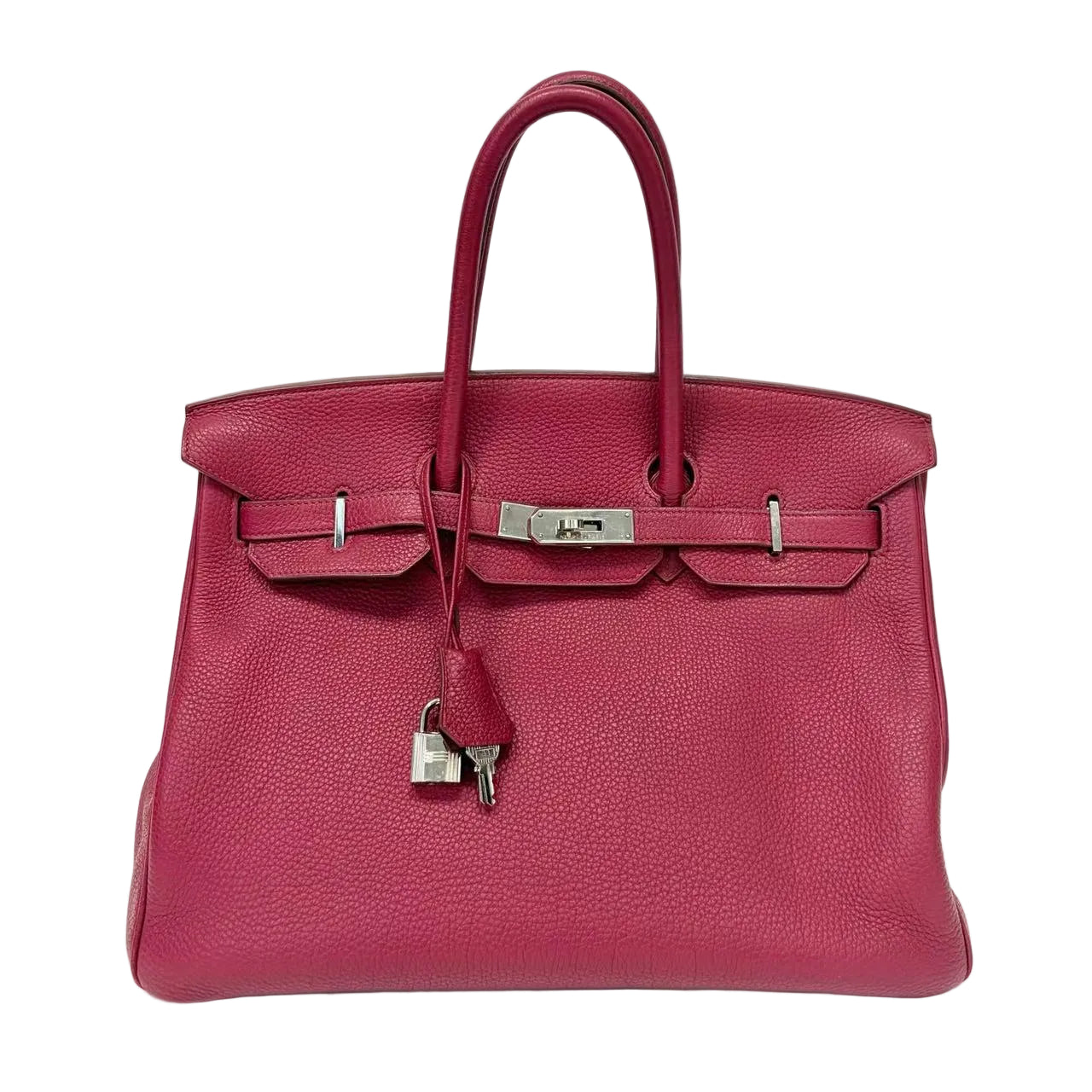 Pre-Owned Hermes Togo Leather BK35 Red Silver Hardware O Stamp Year2011 N22167490
