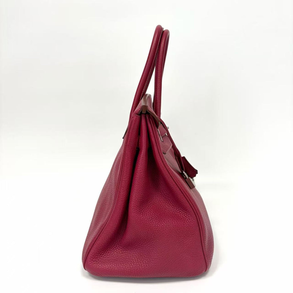 Pre-Owned Hermes Togo Leather BK35 Red Silver Hardware O Stamp Year2011 N22167490