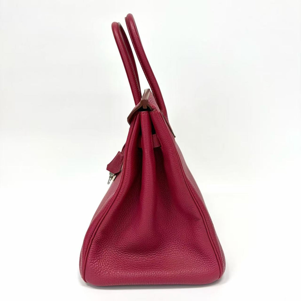 Pre-Owned Hermes Togo Leather BK35 Red Silver Hardware O Stamp Year2011 N22167490