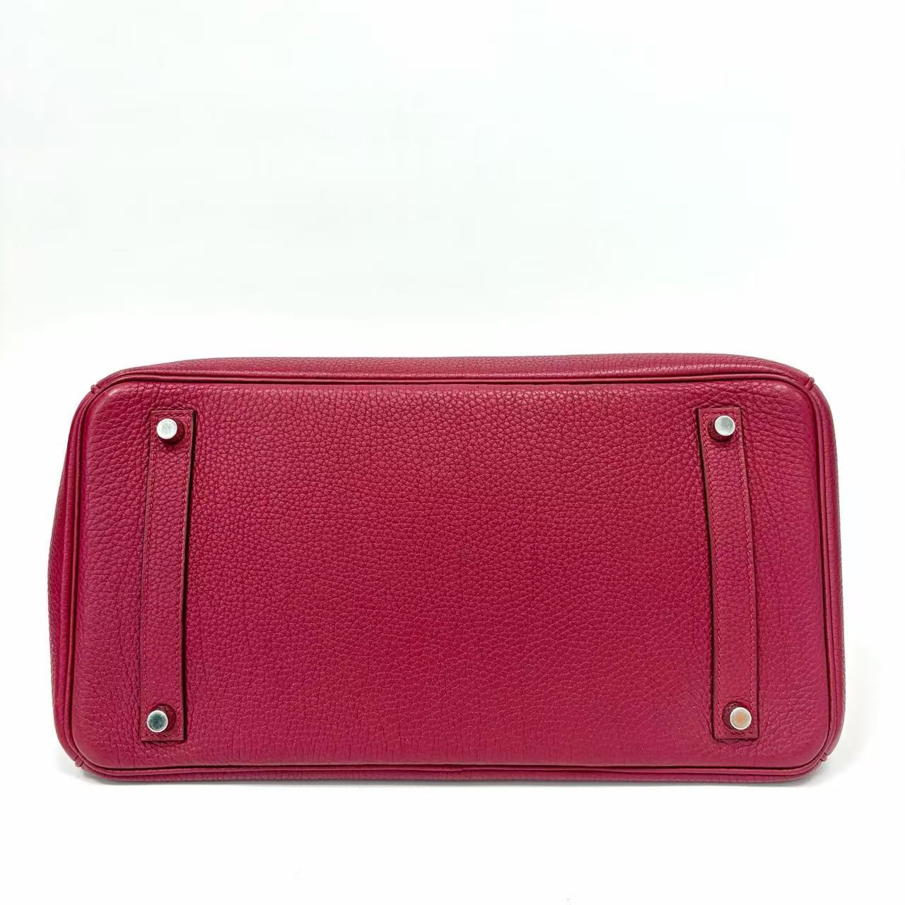 Pre-Owned Hermes Togo Leather BK35 Red Silver Hardware O Stamp Year2011 N22167490