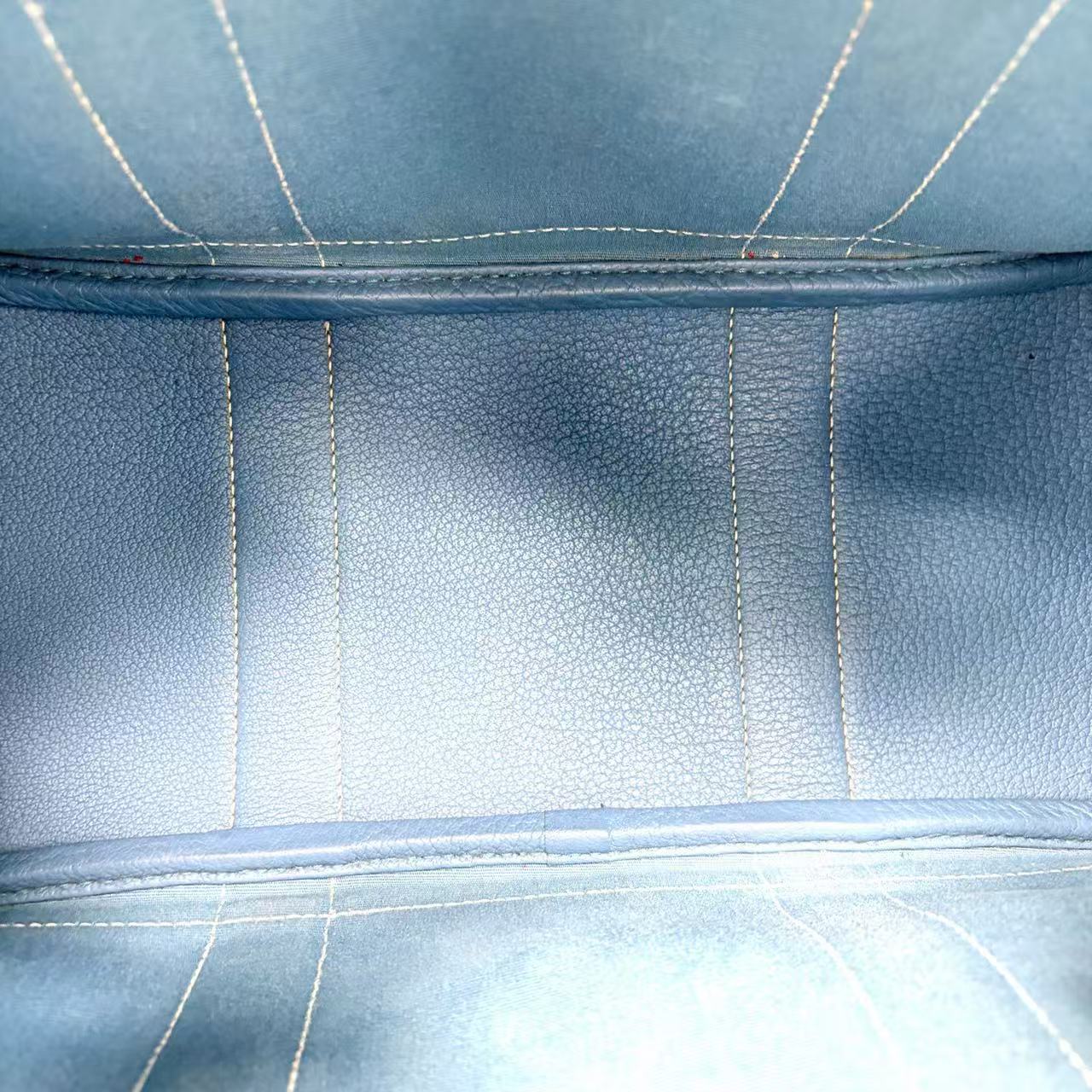 Pre-Owned Hermes Garden Party Blue Canvas Leather O Stamp Year2011 Base Length 30 N22167584