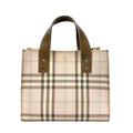 Pre-Owned Burberry Pink Classic Check Spliced Tote Bag Year2005 N22169124