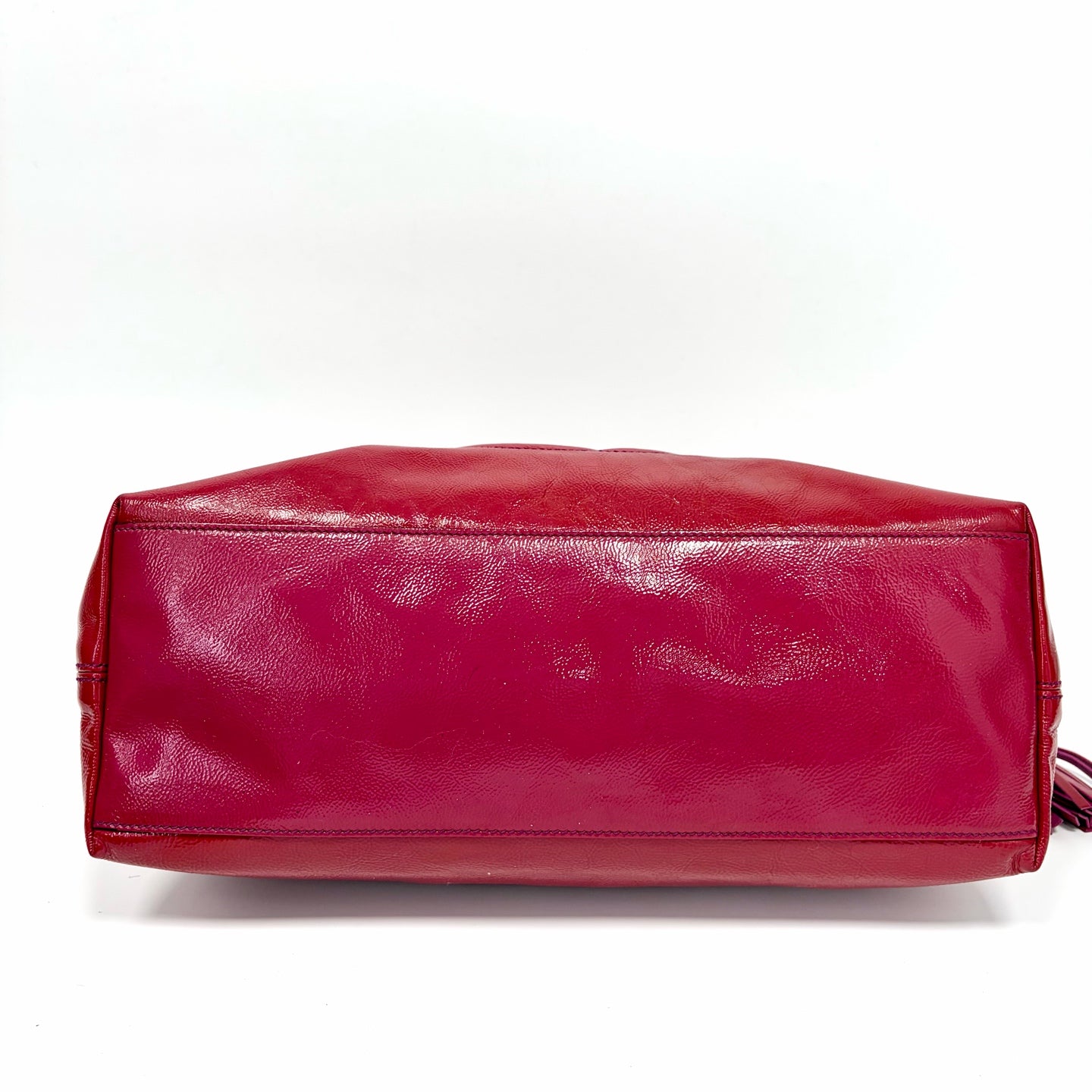 Pre-Owned Gucci Red Patent Leather Tassel Handbag Year2015 N22169507