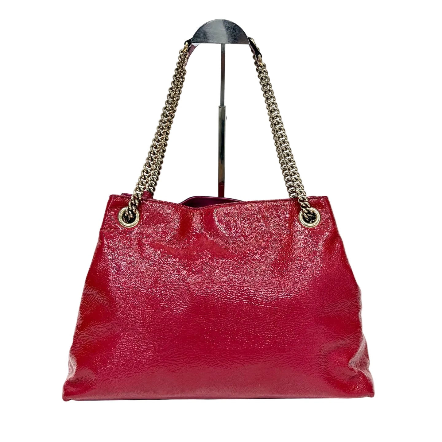 Pre-Owned Gucci Red Patent Leather Tassel Handbag Year2015 N22169507