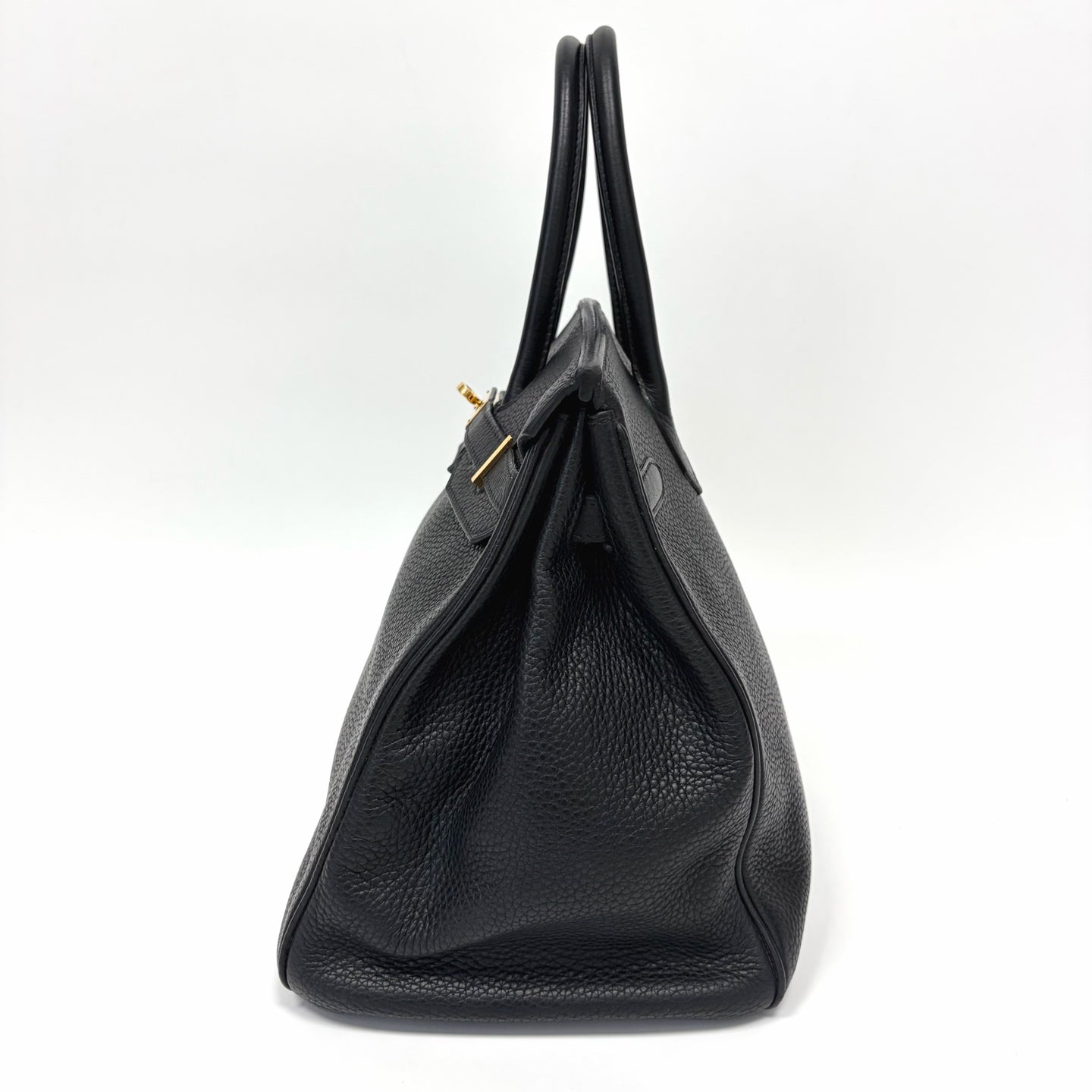 Pre-Owned Hermes Black Gold Birkin35 J Stamp Year2006 Togo Leather N22141212
